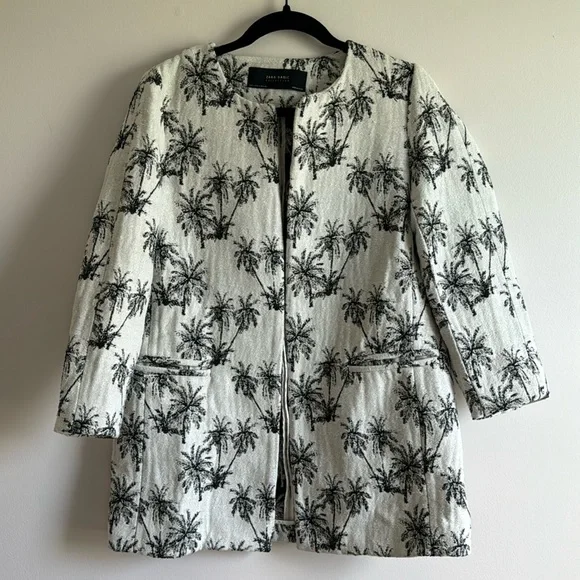 Zara Palm Tree Blazer - Size S - Picture 1 of 7